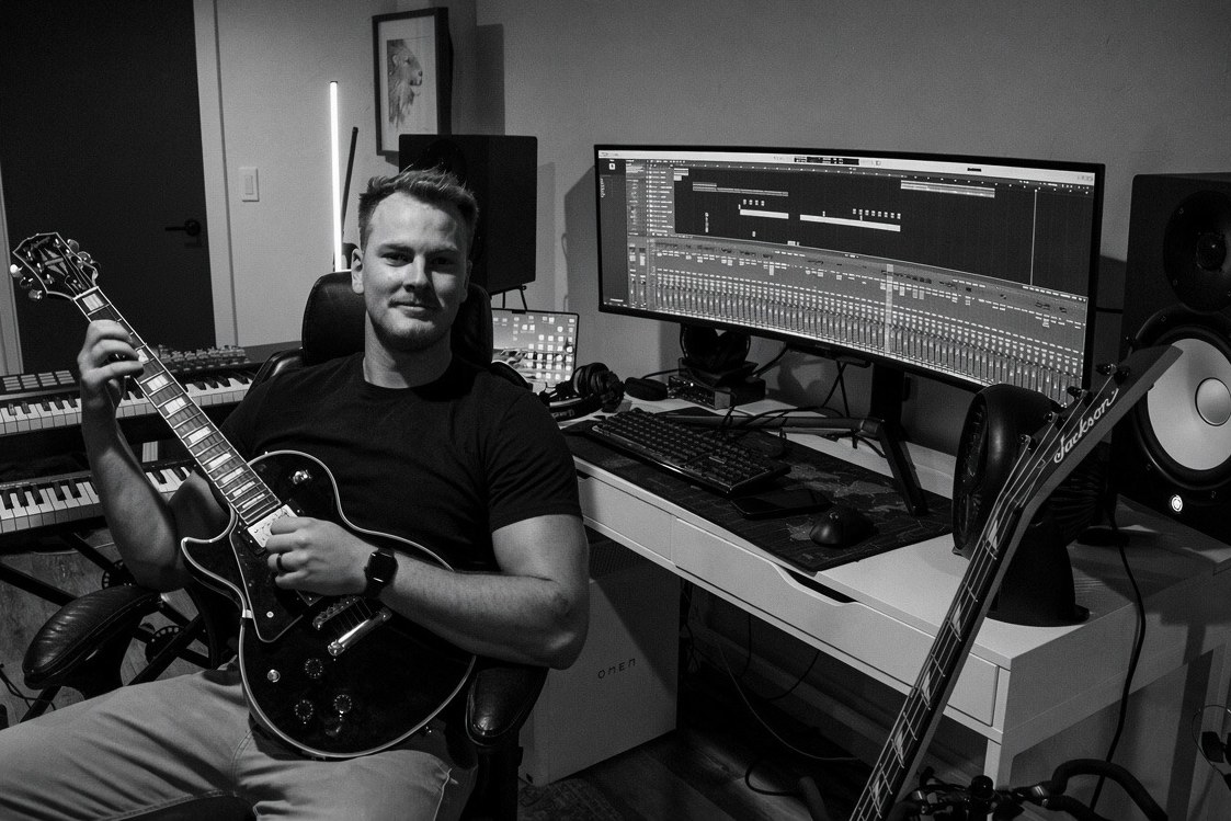 James Duncan in the studio